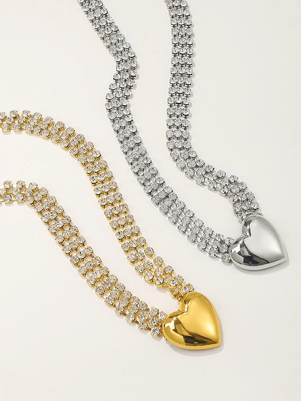 Heart Shape Rhine Stones Waist Chain Accessories - Image 4