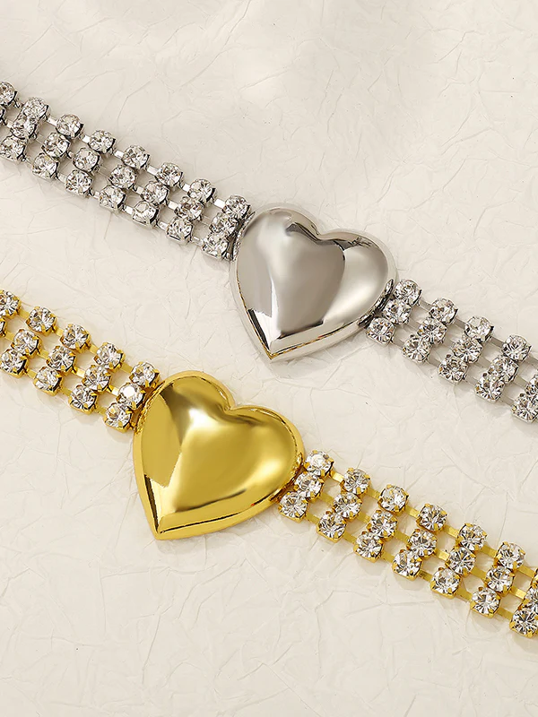 Heart Shape Rhine Stones Waist Chain Accessories - Image 5