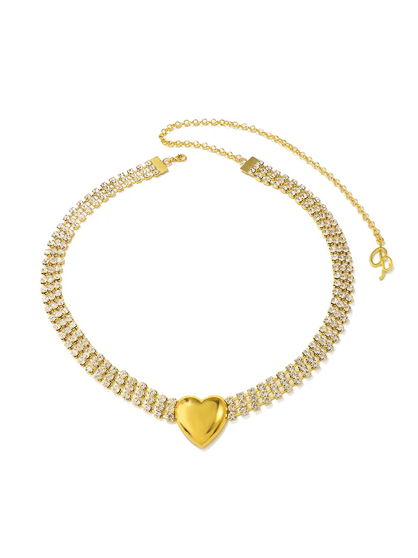 Heart Shape Rhine Stones Waist Chain Accessories - Image 6