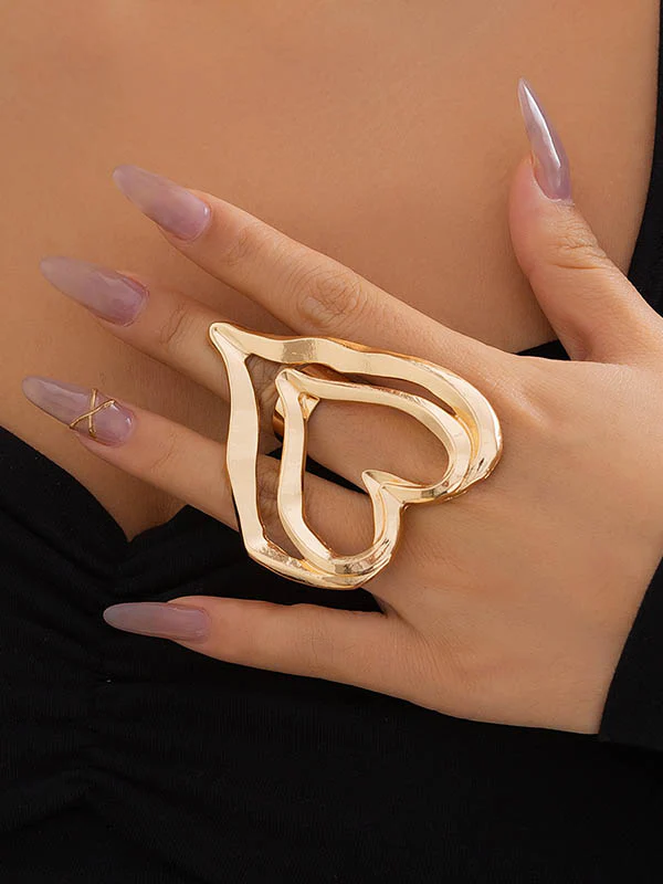 Heart Shape Solid Color Rings Accessories - Image 4