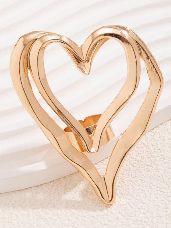 Heart Shape Solid Color Rings Accessories - Image 5