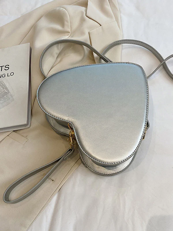 Heart Shape Split-Joint Zipper Bags Crossbody Bags Handbags - Image 13