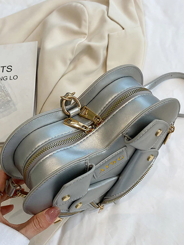 Heart Shape Split-Joint Zipper Bags Crossbody Bags Handbags - Image 14