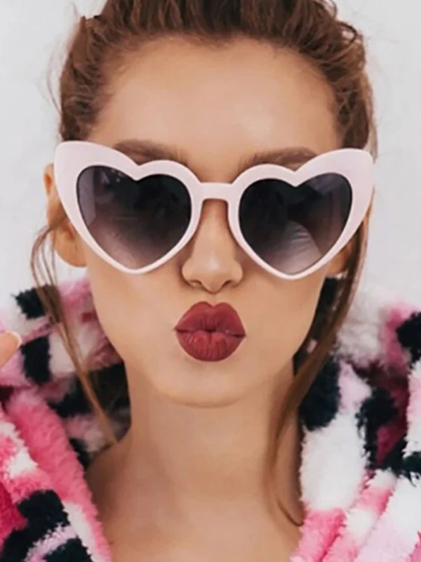 Heart Shape Sun Protection Sunglasses Accessories - Image 3