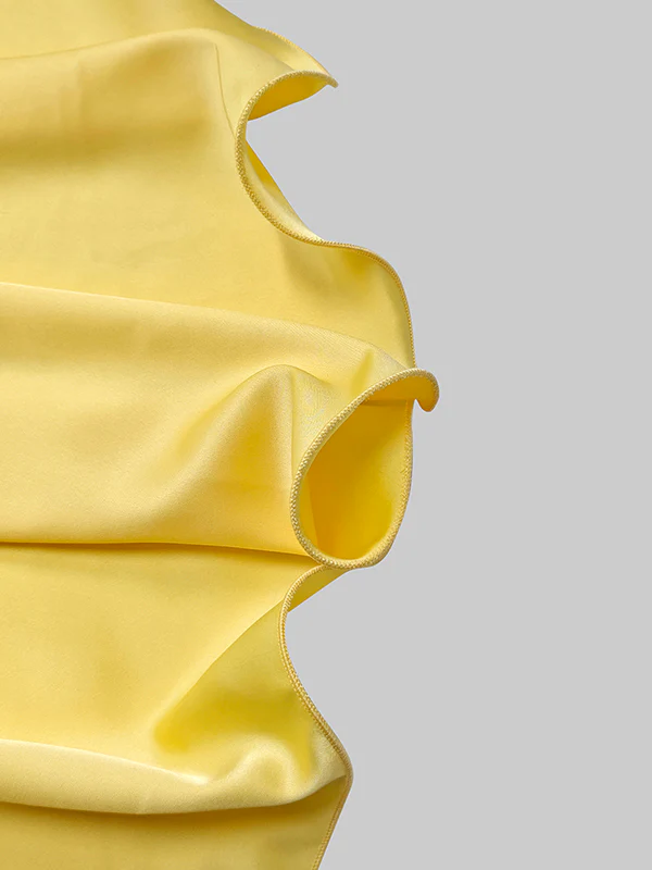 High-Low Loose Ruffle Trim Solid Color Tied Waist V-Neck Maxi Dresses - Image 10