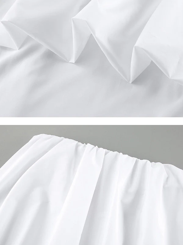 High-Low Sleeveless Elasticity Pleated Solid Color Split-Joint Tube Blouses&Shirts Tops - Image 15