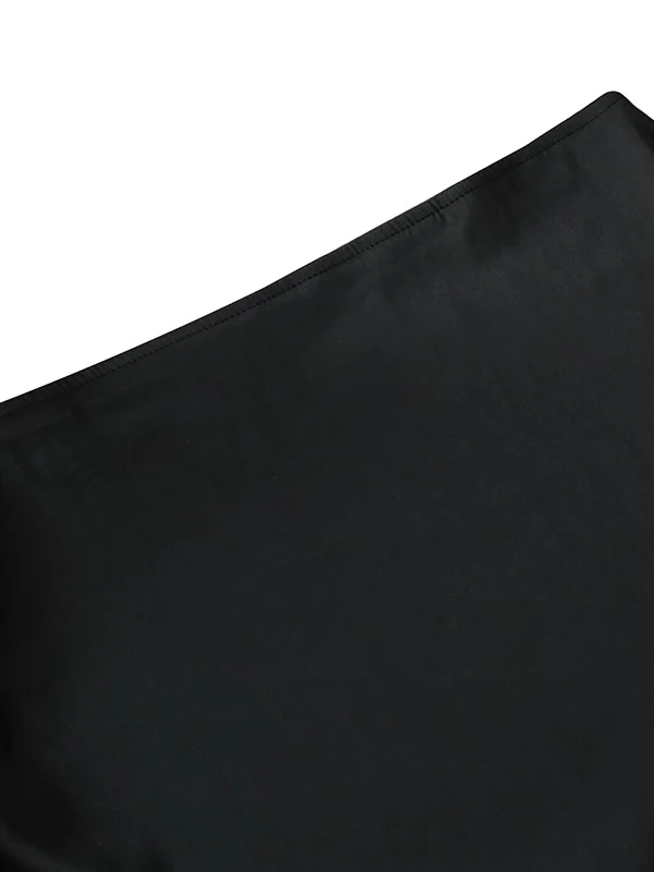 High Waisted Elasticity Solid Color Split-Joint Skirts - Image 9