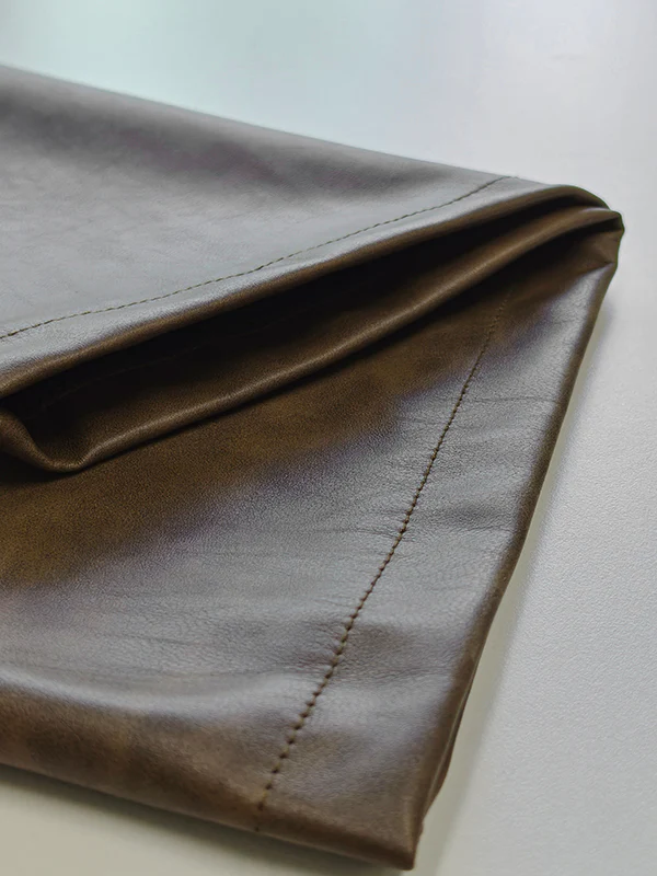 High Waisted Leather-Like Wide Leg Pants - Image 8