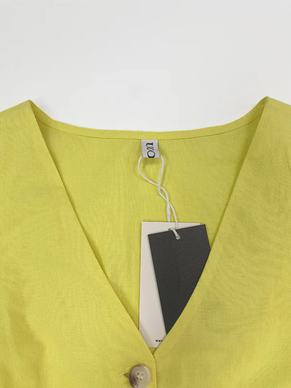 High Waisted Long Sleeves Buttoned Pockets Solid Color V-Neck Jumpsuits - Image 15