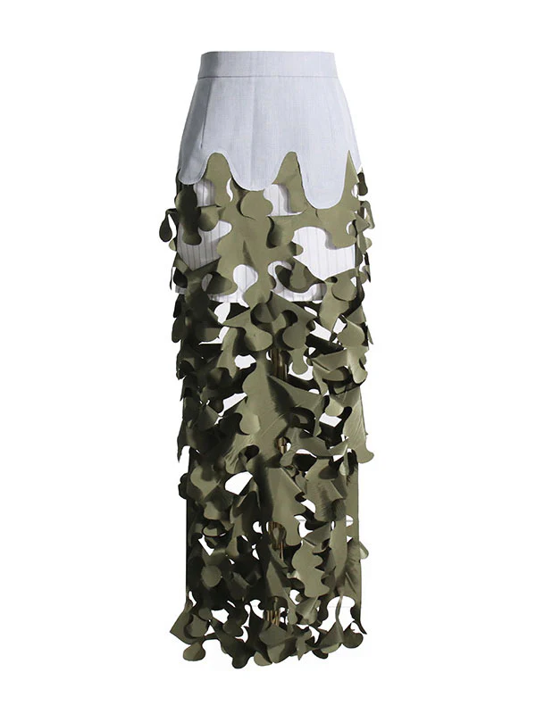 High Waisted Loose Asymmetric Split-Joint Split-Side Zipper Skirts Bottoms - Image 4