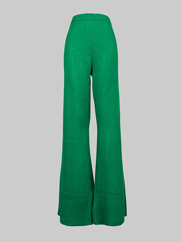 High Waisted Loose Contrast Color Pants Trousers - Image 3