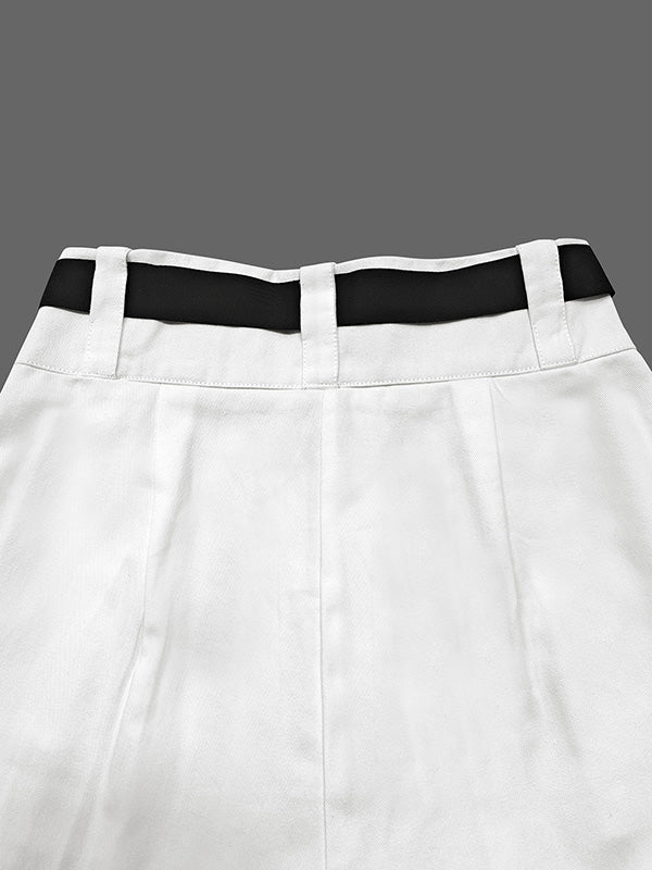 High Waisted Loose Drawstring Pleated Pants Trousers - Image 5