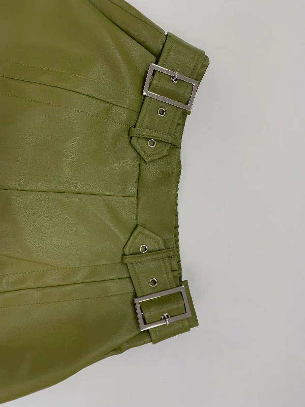 High Waisted Loose Pleated Pockets Split-Joint Pants Trousers - Image 8