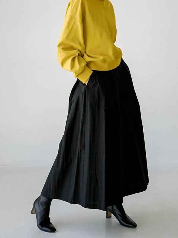 High Waisted Loose Pleated Solid Color Tied Waist Wide Leg Pants Trousers - Image 4