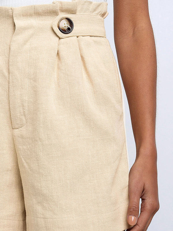 High Waisted Loose Pleated Split-Joint Shorts Bottoms - Image 10