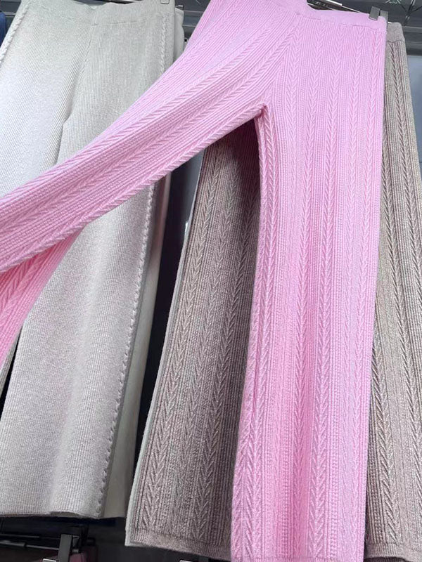 High Waisted Loose Solid Color Pants Trousers - Image 9