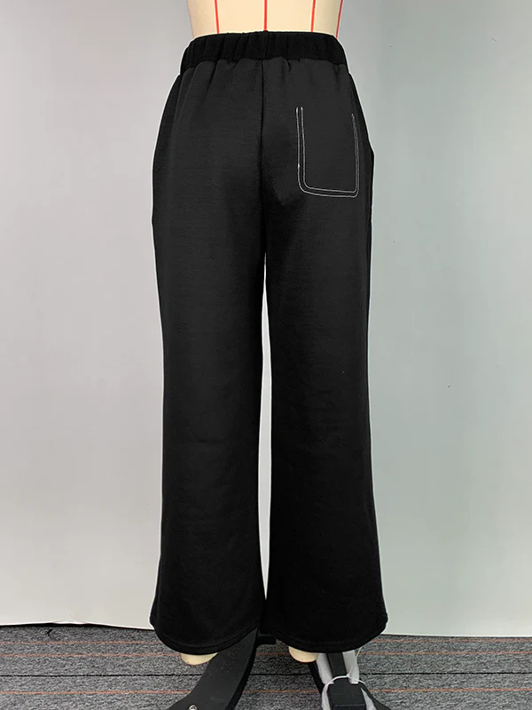 High Waisted Loose Split-Joint Pants Trousers - Image 11