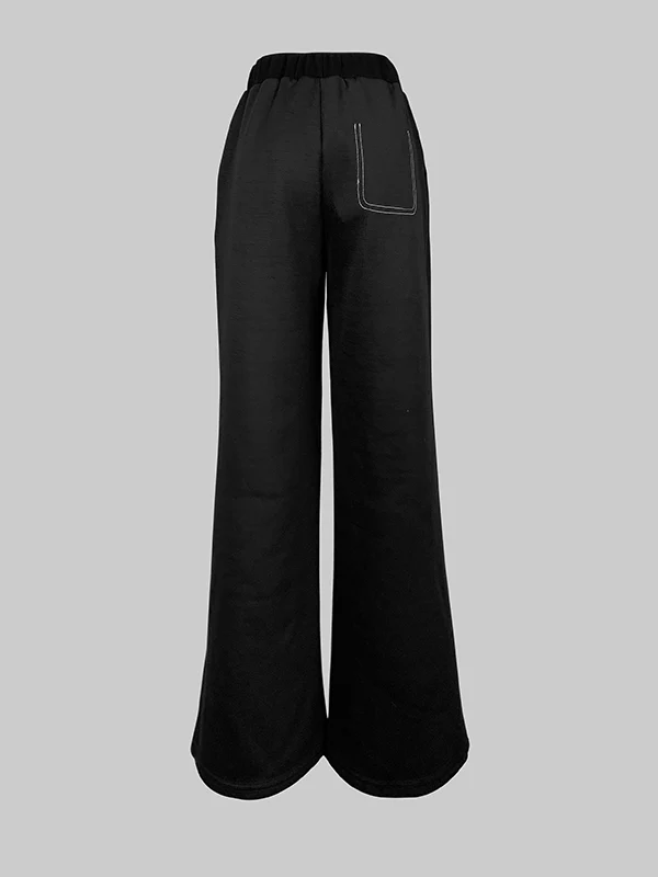High Waisted Loose Split-Joint Pants Trousers - Image 5