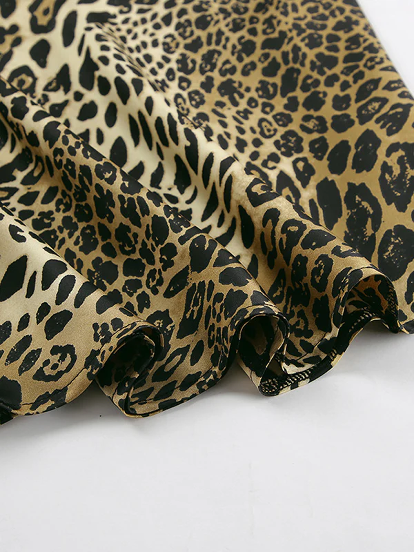 High Waisted Mermaid Leopard Split-Joint Skirts - Image 11