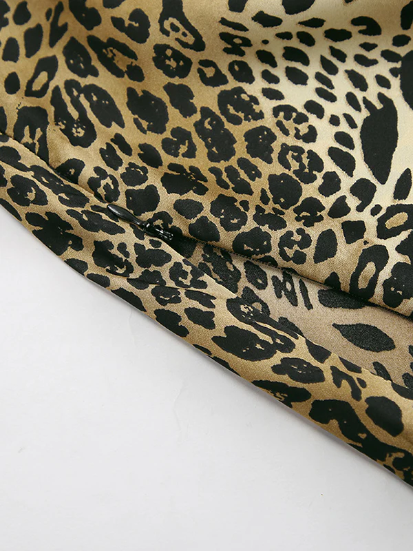 High Waisted Mermaid Leopard Split-Joint Skirts - Image 12