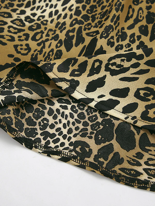 High Waisted Mermaid Leopard Split-Joint Skirts - Image 13