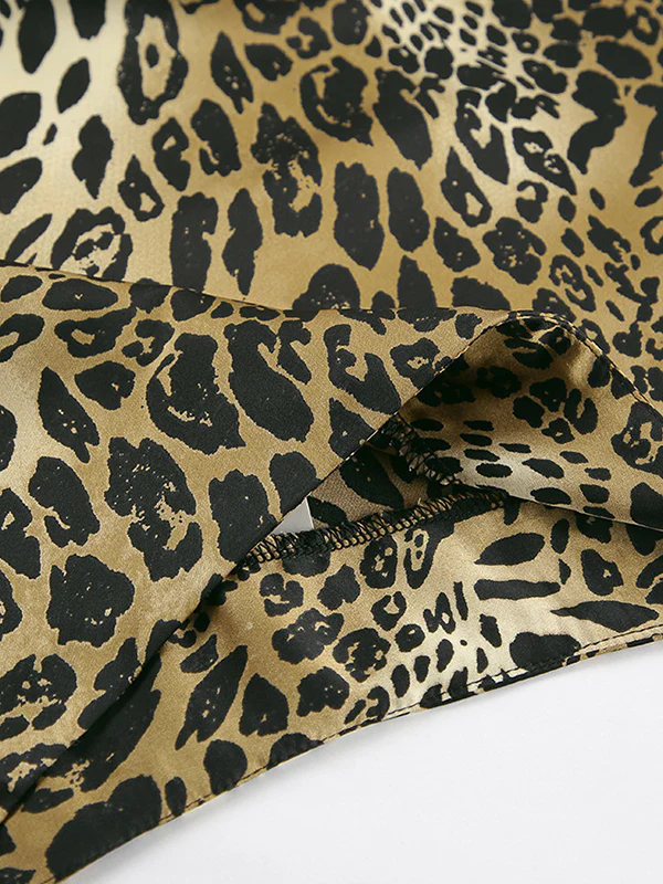 High Waisted Mermaid Leopard Split-Joint Skirts - Image 8