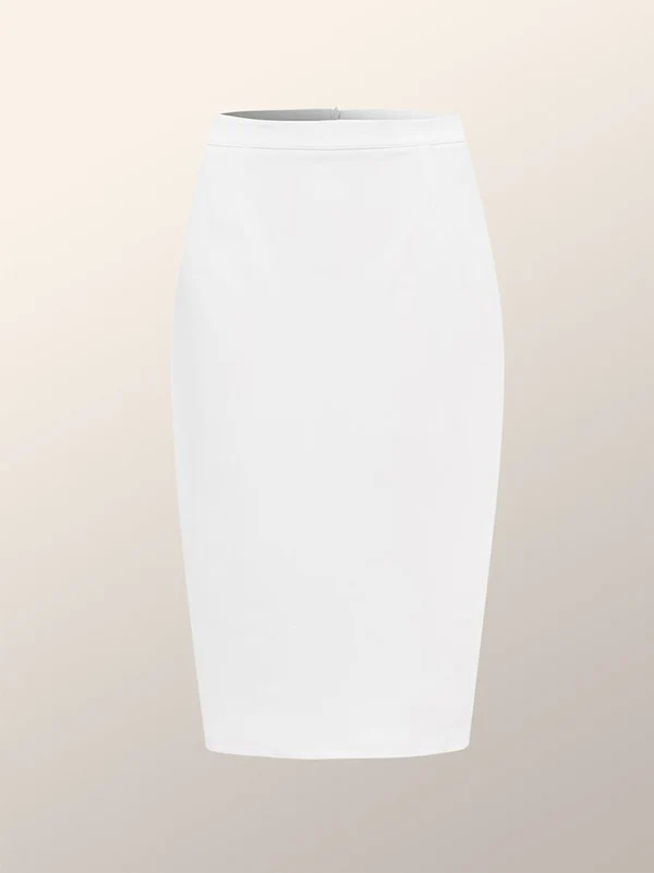 High Waisted Solid Color Zipper Skirts - Image 6