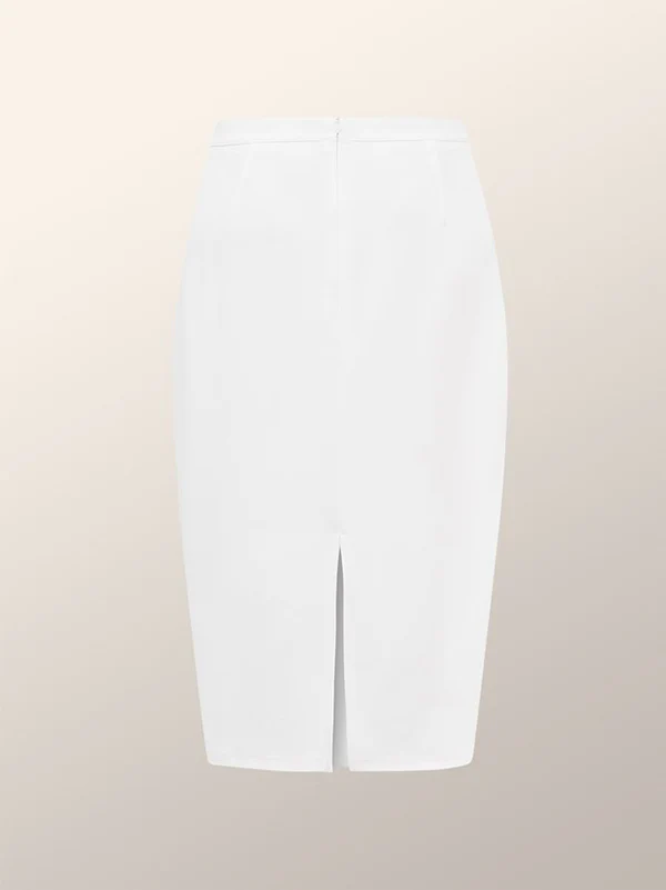 High Waisted Solid Color Zipper Skirts - Image 7