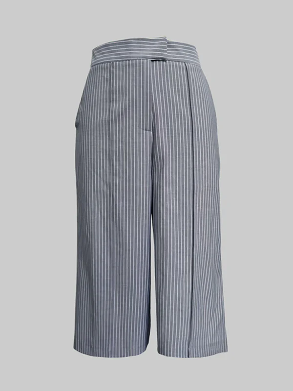 High Waisted Split-Joint Suit Pants - Image 3