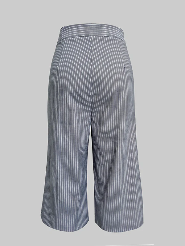 High Waisted Split-Joint Suit Pants - Image 4