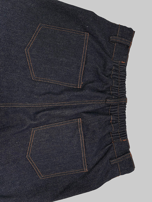 High Waisted Straight Leg Contrast Color Split-Joint Jean Pants Bottoms - Image 8