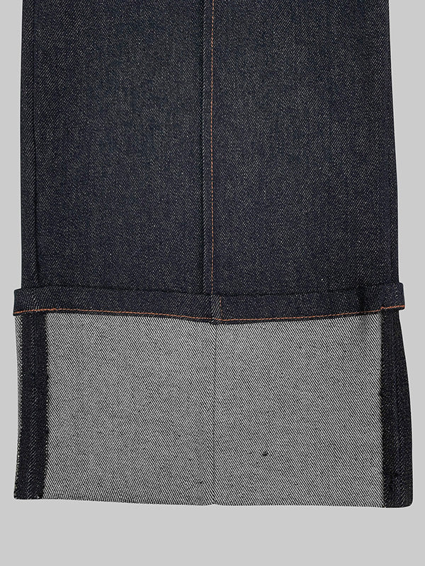 High Waisted Straight Leg Contrast Color Split-Joint Jean Pants Bottoms - Image 9