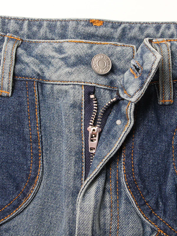 High Waisted Straight Leg Flower Shape Hollow Jean Pants Bottoms - Image 6