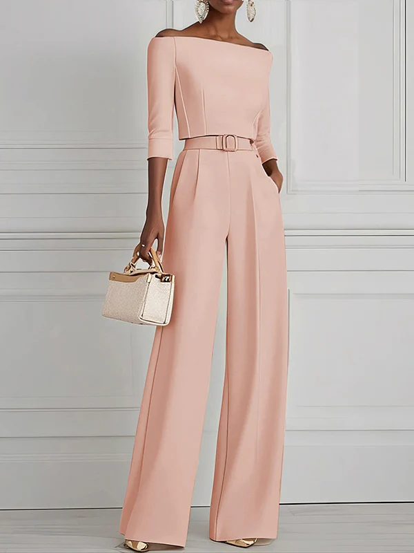High Waisted Straight Leg Pleated Solid Color Split-Joint Pants Trousers - Image 20