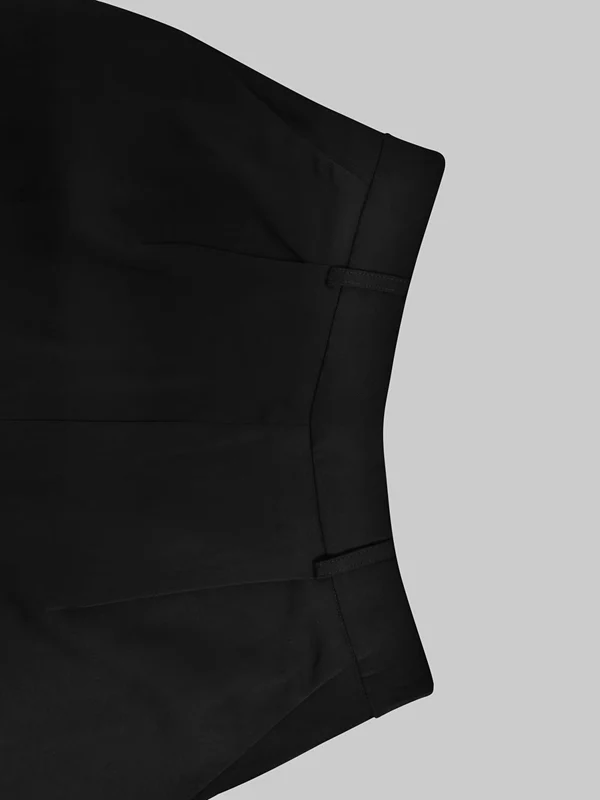 High Waisted Straight Leg Pleated Solid Color Split-Joint Pants Trousers - Image 27