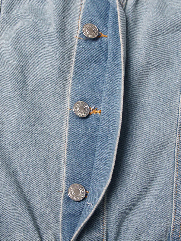 High Waisted Wide Leg Buttoned Hollow Pockets Split-Joint Tube Jumpsuits - Image 5