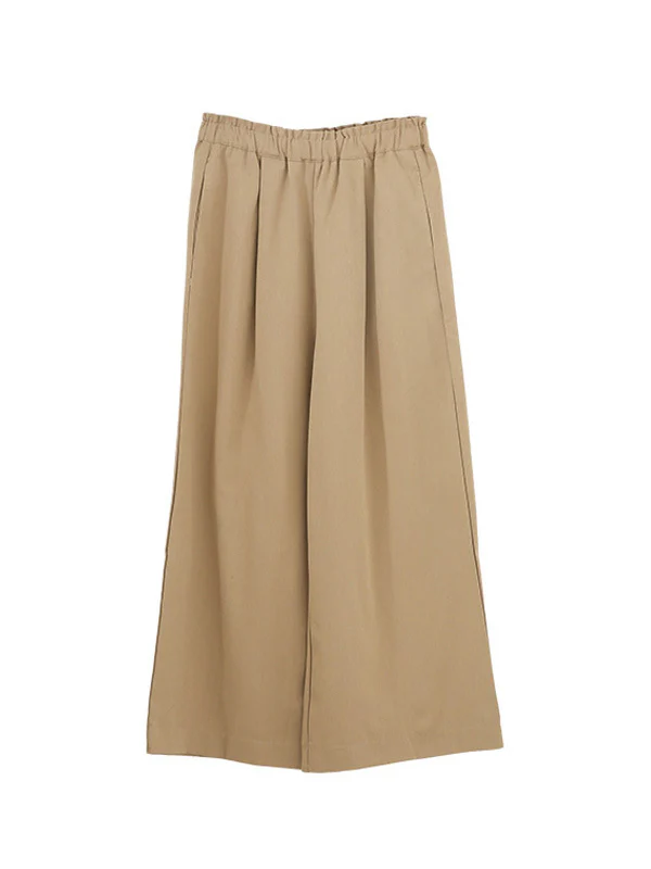 High Waisted Wide Leg Elasticity Solid Color Split-Joint Wide Side Pants Trousers - Image 20