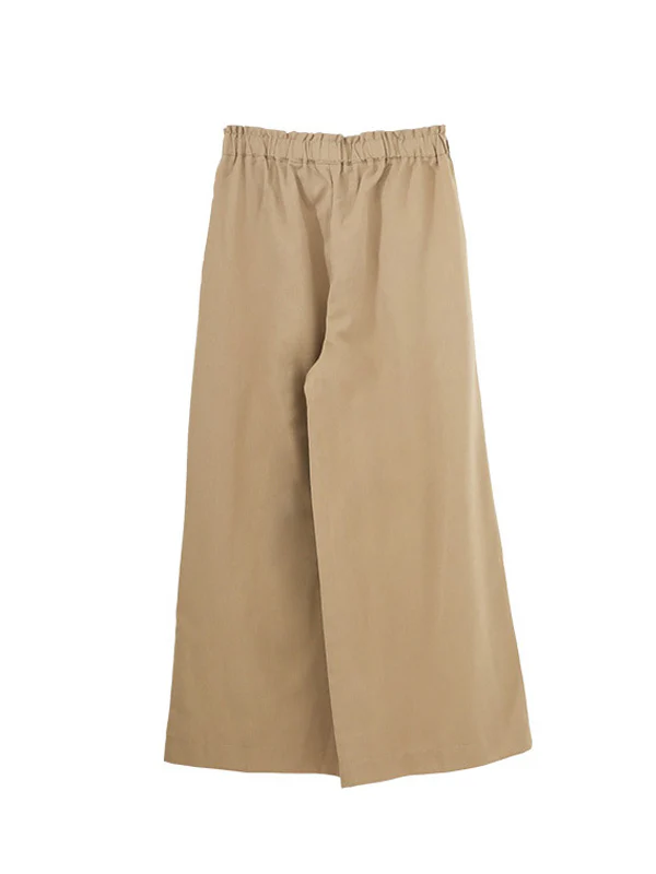 High Waisted Wide Leg Elasticity Solid Color Split-Joint Wide Side Pants Trousers - Image 21