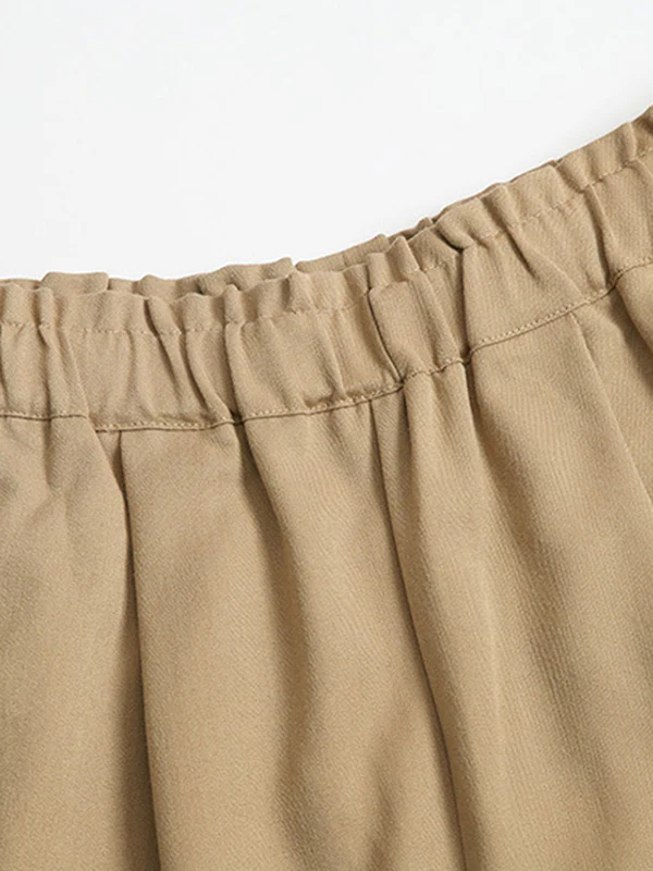 High Waisted Wide Leg Elasticity Solid Color Split-Joint Wide Side Pants Trousers - Image 22