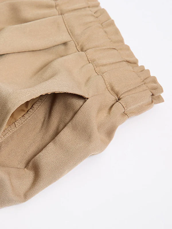 High Waisted Wide Leg Elasticity Solid Color Split-Joint Wide Side Pants Trousers - Image 24