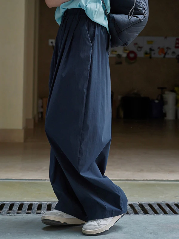 High Waisted Wide Leg Pleated Casual Pants Bottoms Trousers - Image 10