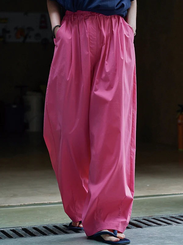 High Waisted Wide Leg Pleated Casual Pants Bottoms Trousers - Image 3