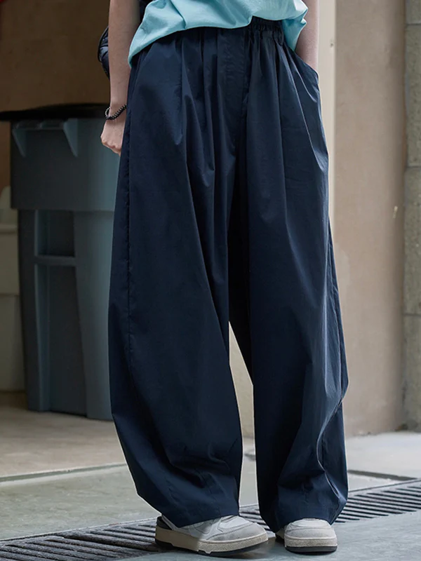High Waisted Wide Leg Pleated Casual Pants Bottoms Trousers - Image 7