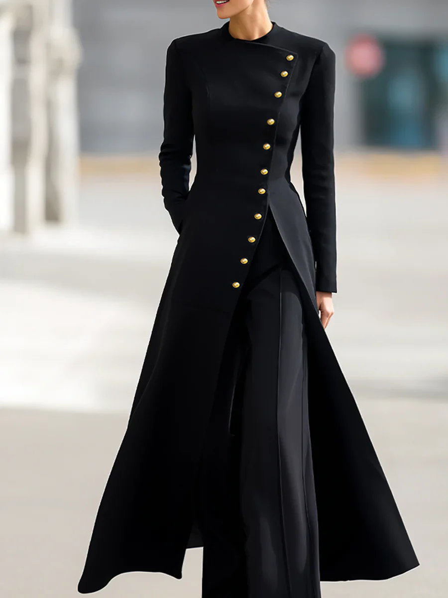 High Waisted Wide Leg Pleated Solid Color Pants Trousers - Image 3
