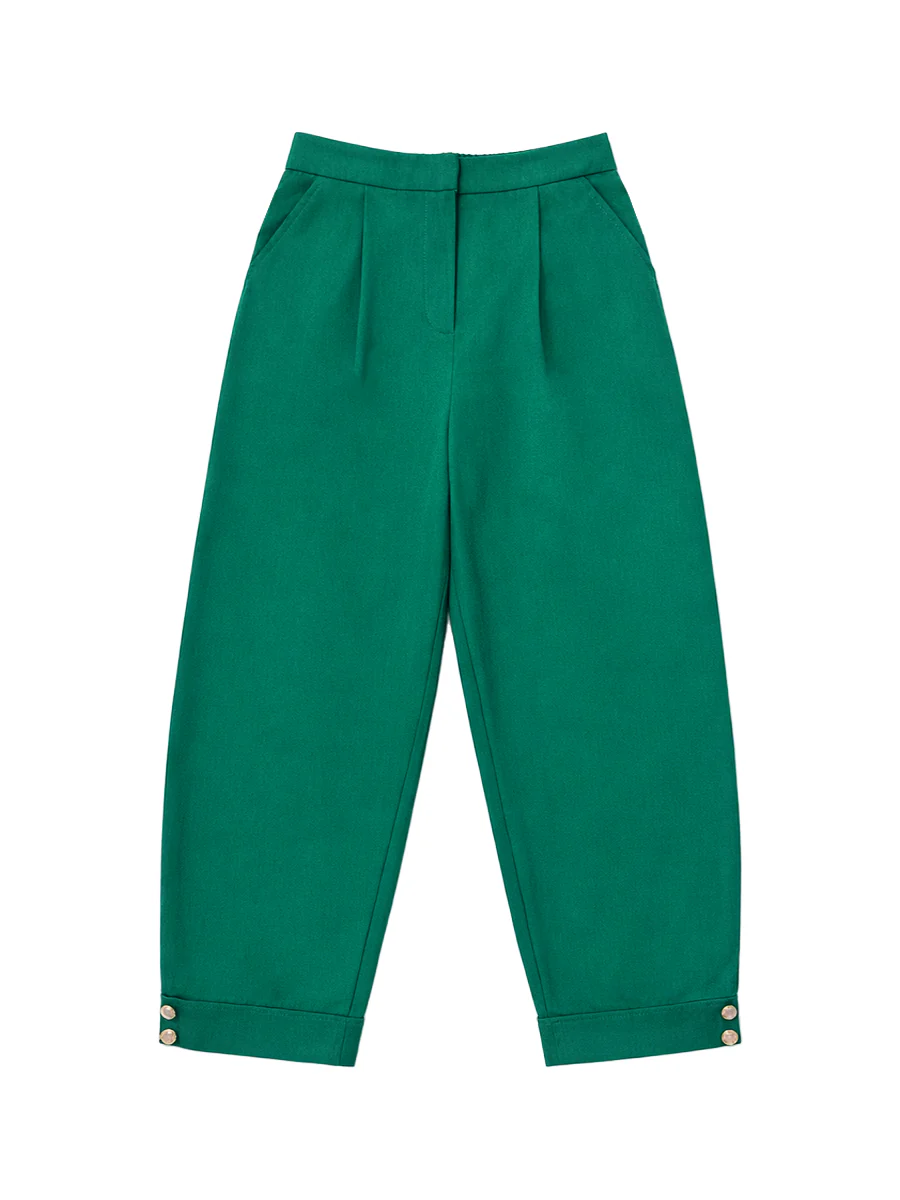 High Waisted Wide Leg Pleated Split-Joint Pants Trousers - Image 8