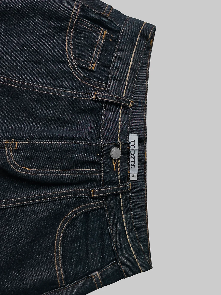 High Waisted Wide Leg Pockets Jean Pants Bottoms - Image 7