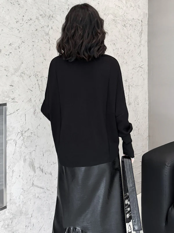 Hipster Irregularity Buttoned Solid Color Twist Lapel Collar Blouses&Shirts Tops - Image 16