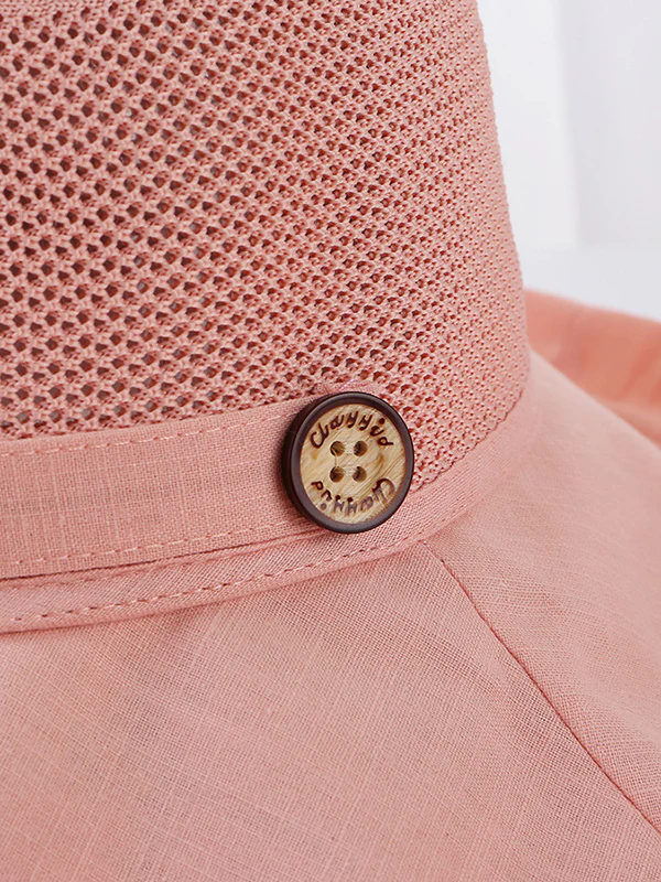 Hollow Lace-Up Printed Split-Joint Sun Hat - Image 17