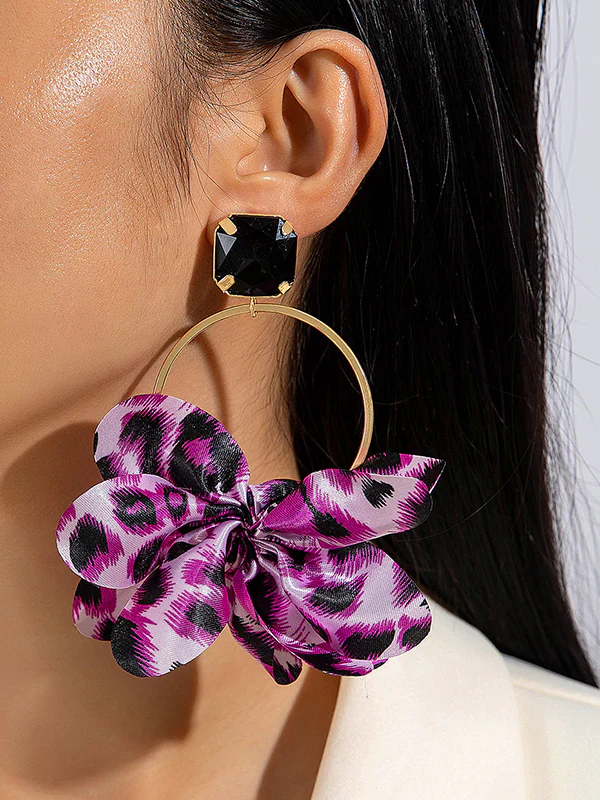 Hollow Leopard Split-Joint Earrings Accessories - Image 2