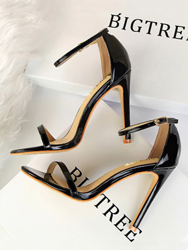 Hollow Open Toe Split-Joint Pumps Sandals - Image 6